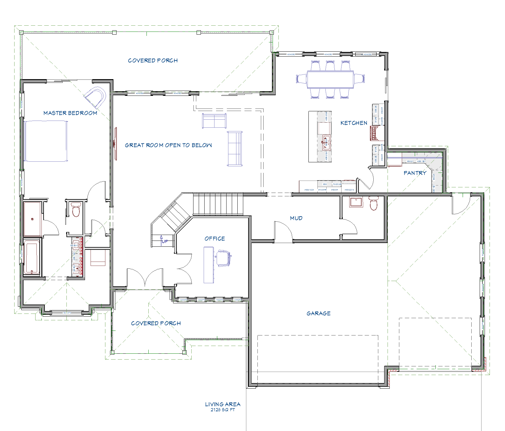Main floor plan for The Rock Hardy Homes concept
